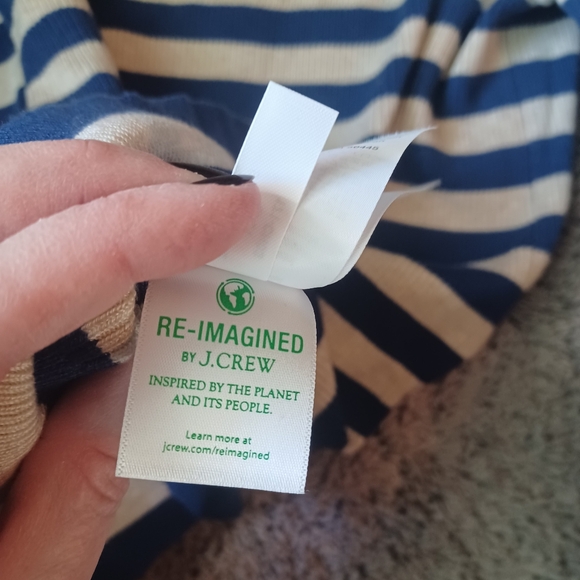 J. Crew Puff Sleeve Striped Shirt Women's Size Medium NWOT - Picture 2 of 7